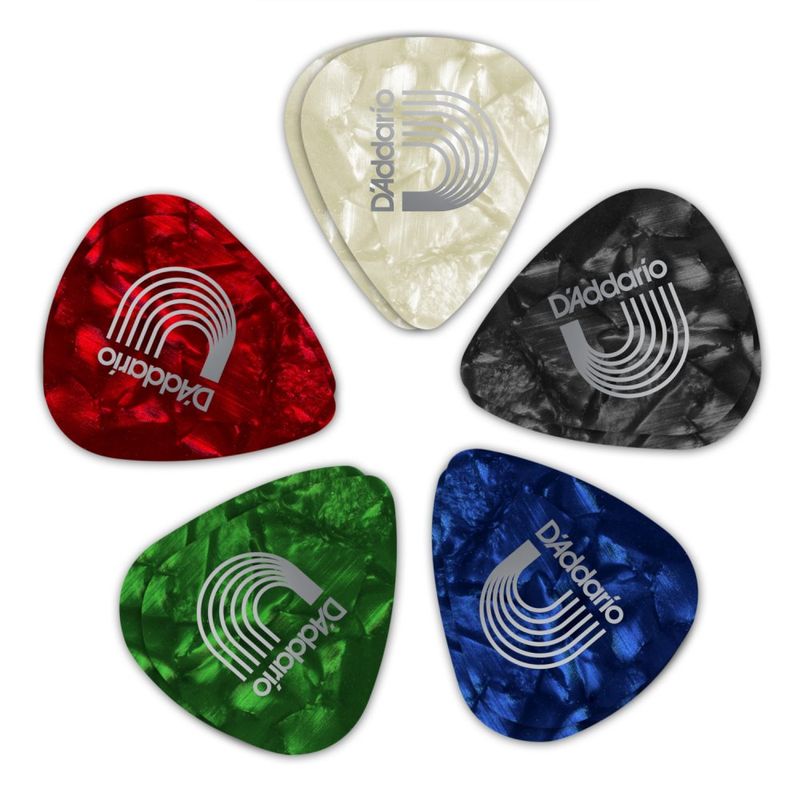 D'Addario 1CAP6-25 Assort.Pearl Celluloid Heavy 25stk