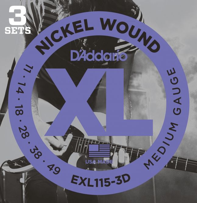 Hovedbilde Daddario EXL 115 11-49 3-Pack