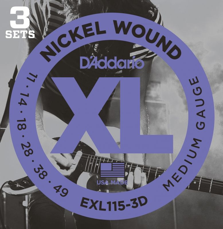 Daddario EXL 115 11-49 3-Pack