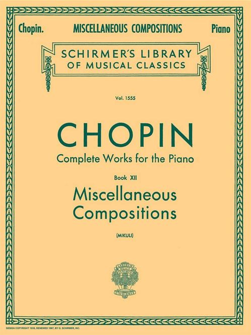 Hovedbilde Frédéric Chopin - Miscellaneous Compositions