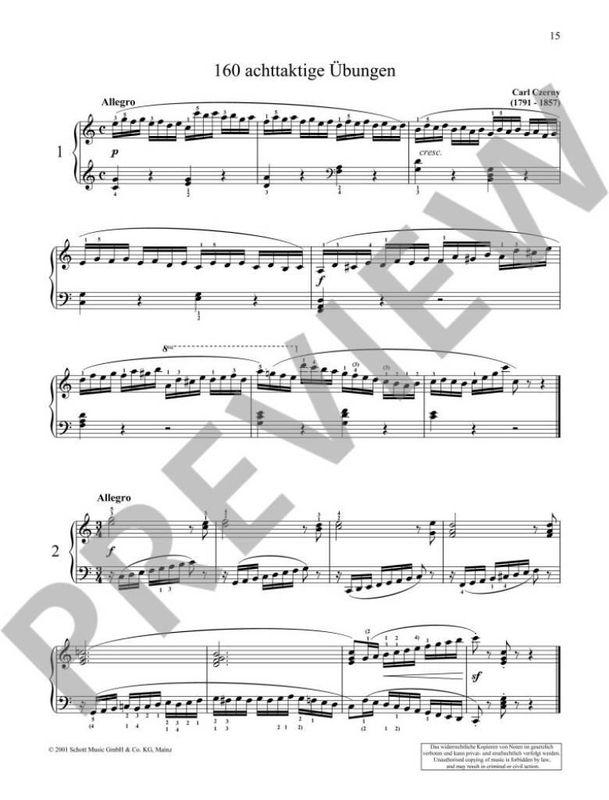 Carl Czerny - 160 Eight-bar Exercises op. 821