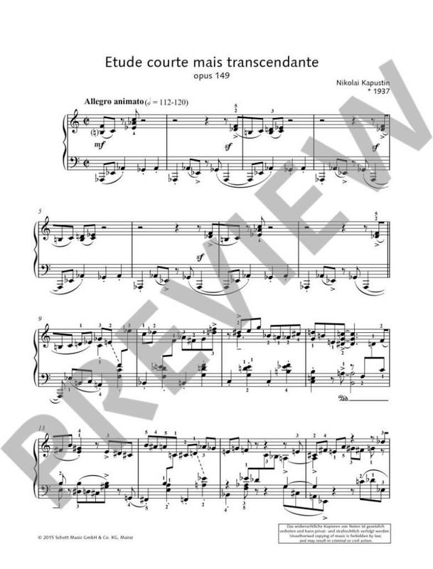 Nikolai Kapustin - Etude courte mais transcendante op. 149