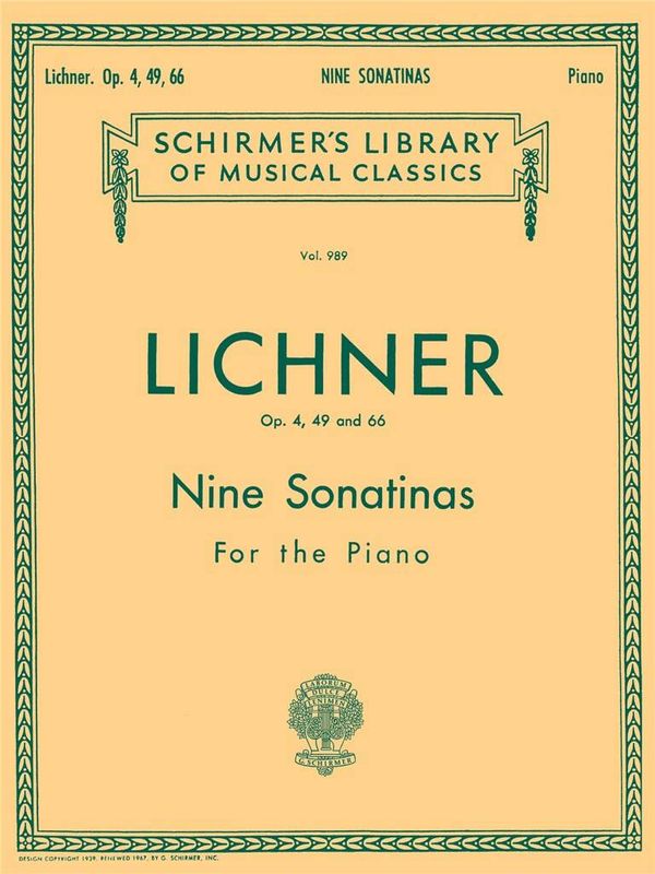 Heinrich Lichner - 9 Sonatinas, Op. 4, 49, 66