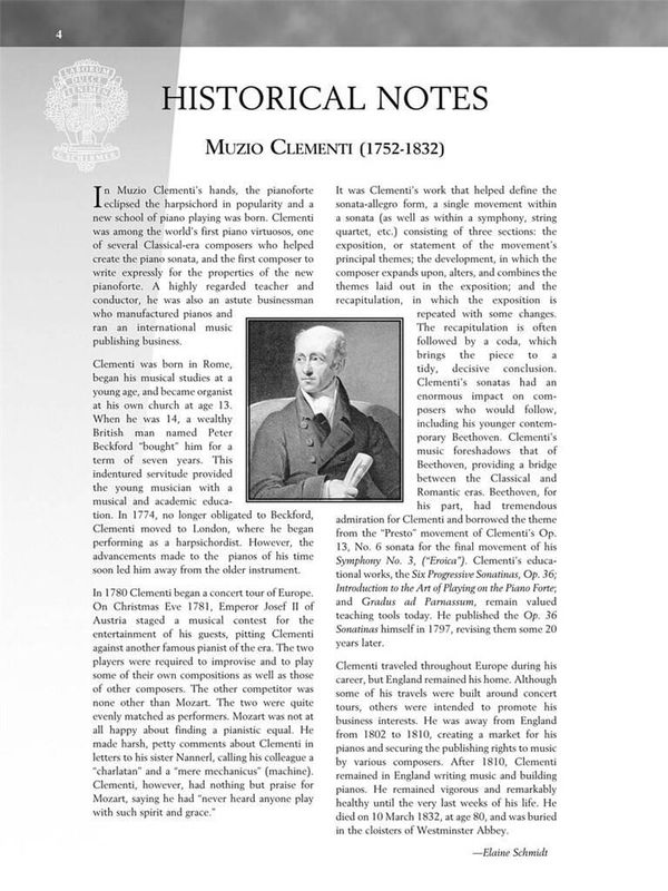 Muzio Clementi - Sonatinas, Op. 36