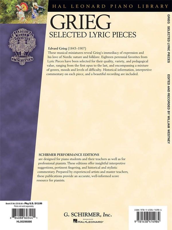 Edvard Grieg - Selected Lyric Pieces