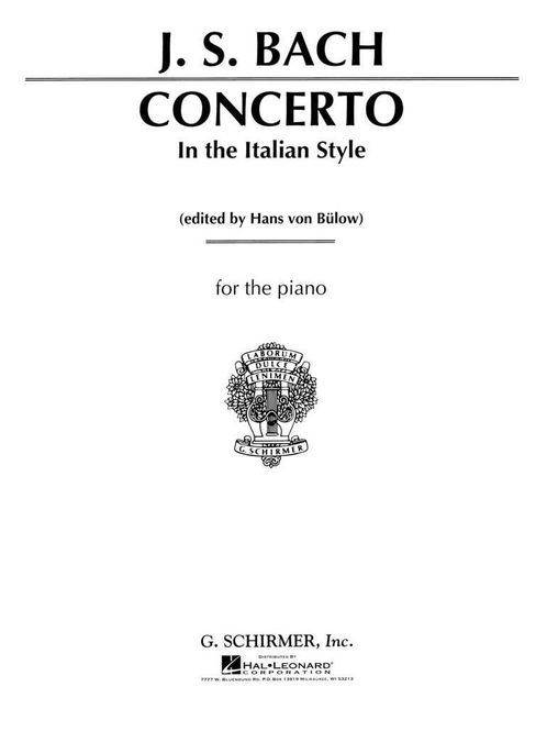 Hovedbilde Johann Sebastian Bach - Concerto In The Italian ...