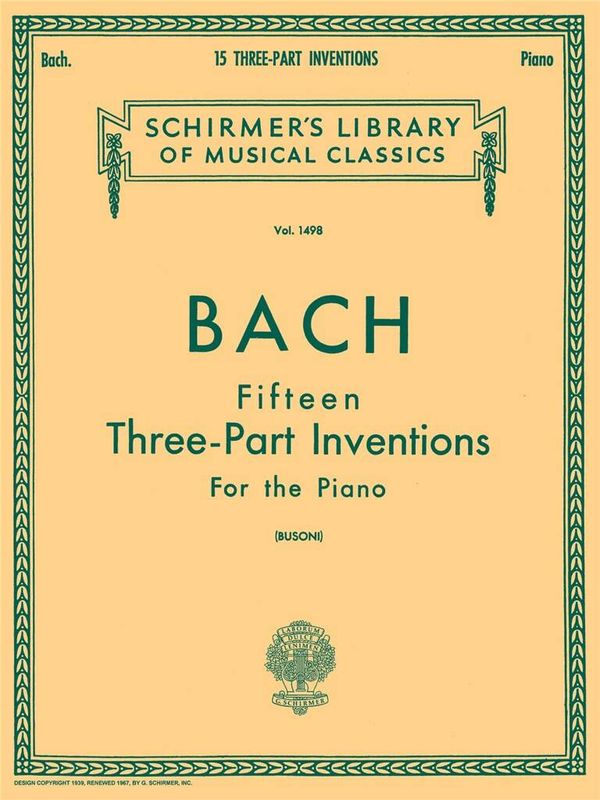 Johann Sebastian Bach - 15 Three-Part Inventions