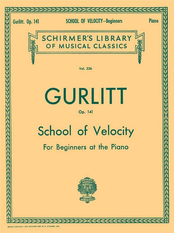 Cornelius Gurlitt - School of Velocity, Op. 141