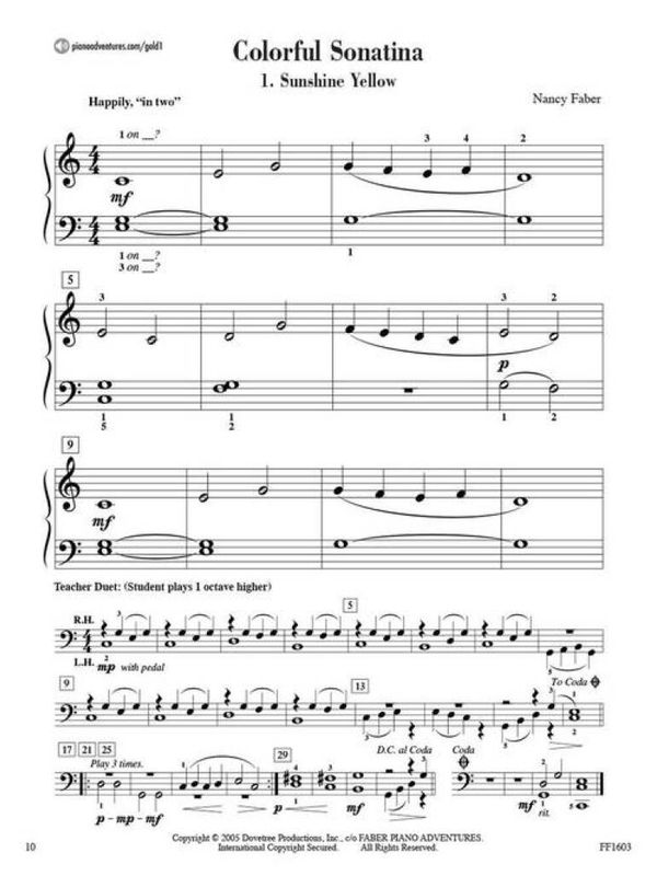 Piano Adventures Gold Star Performance Level 1