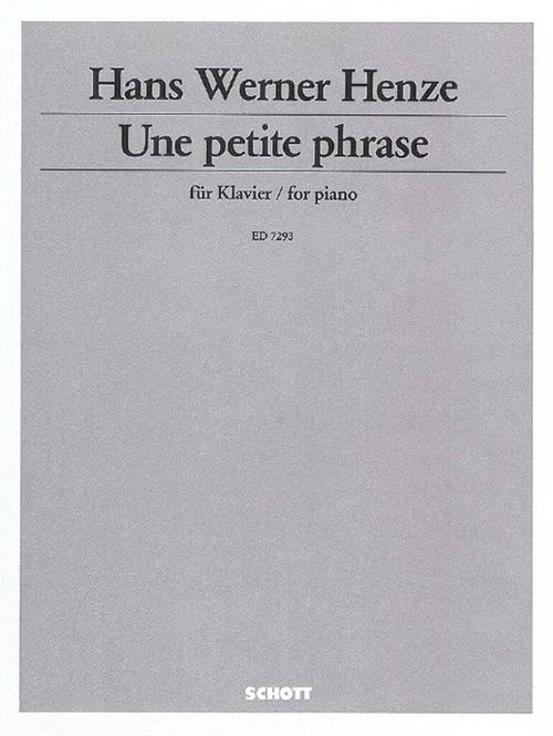 Hovedbilde Hans Werner Henze - A small phrase
