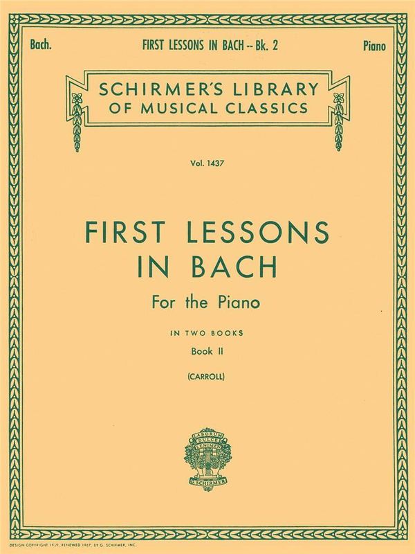 Johann Sebastian Bach - First Lessons In Bach Book Two
