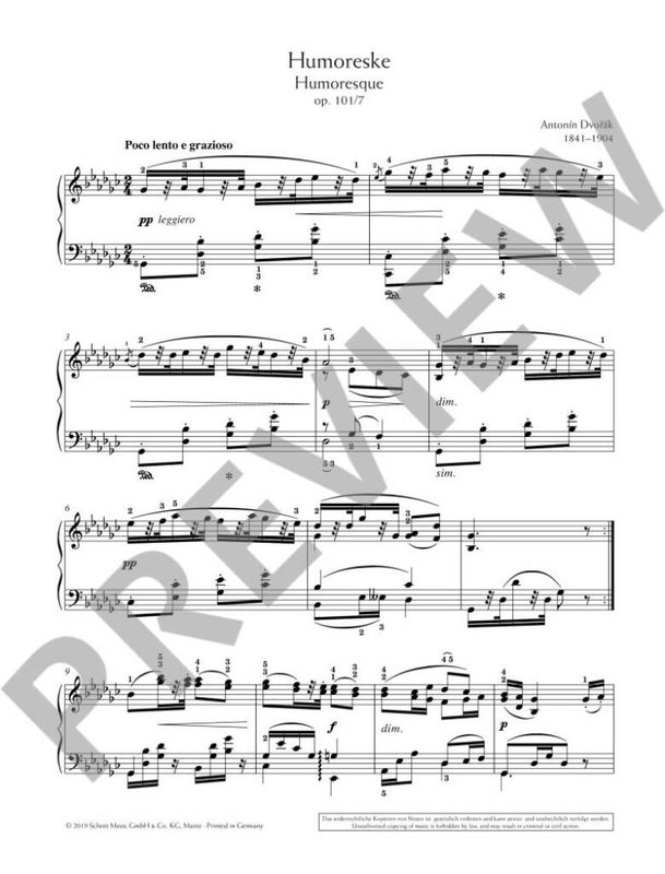 Antonín Dvořák - Humoreske Opus 101/7