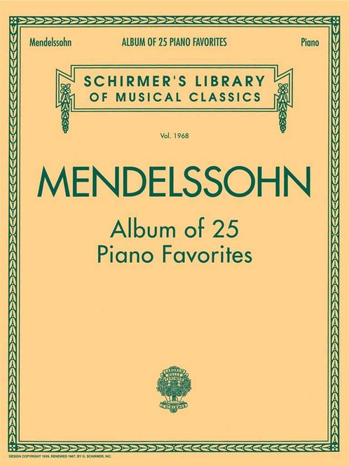 Hovedbilde Felix Mendelssohn Bartholdy - Album Of 25 Piano ...