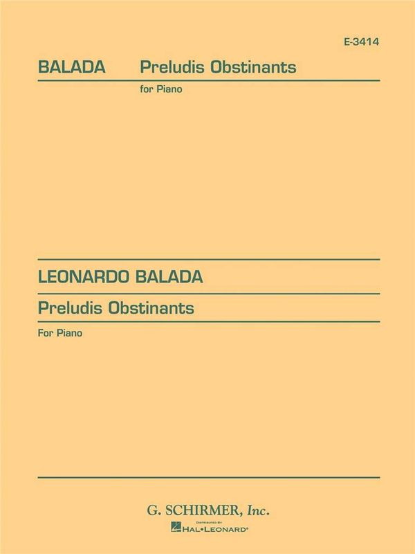 Leonardo Balada - Preludis Obstinants