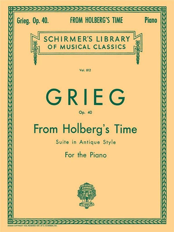 Edvard Grieg - From Holberg's Time