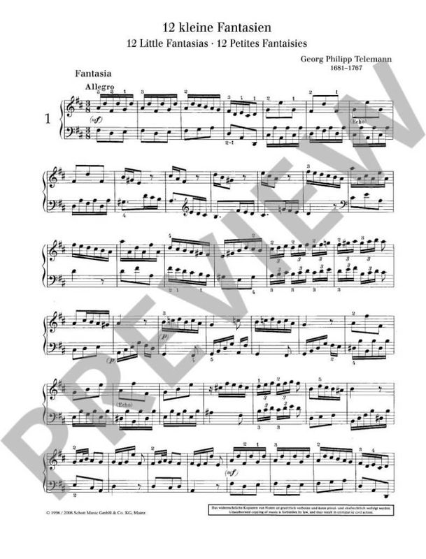 Georg Philipp Telemann - Twelve Little Fantasies