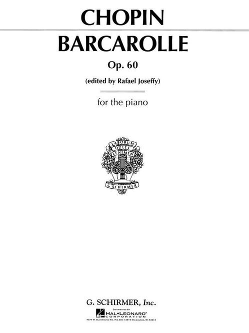 Hovedbilde Frédéric Chopin - Barcarolle In F Sharp Op.60