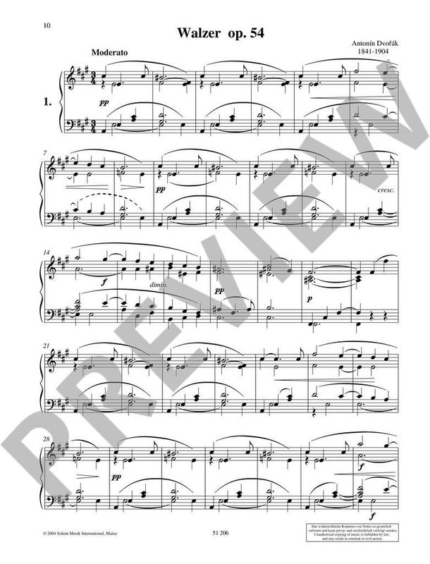Antonín Dvořák - Walzen Opus 54 Mazurkas Opus 56
