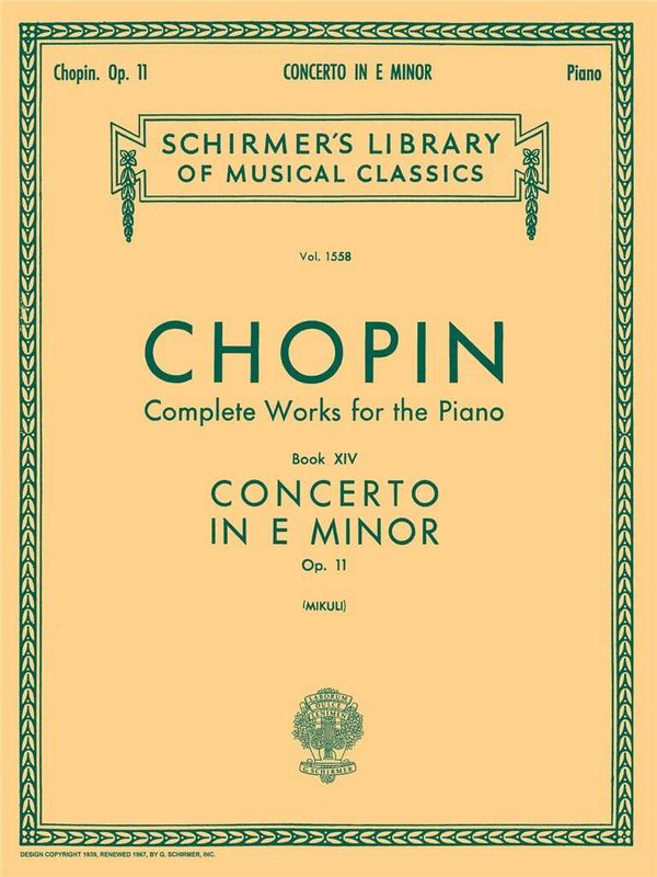 Frédéric Chopin - Piano Concerto No.1 In E Minor Op.11