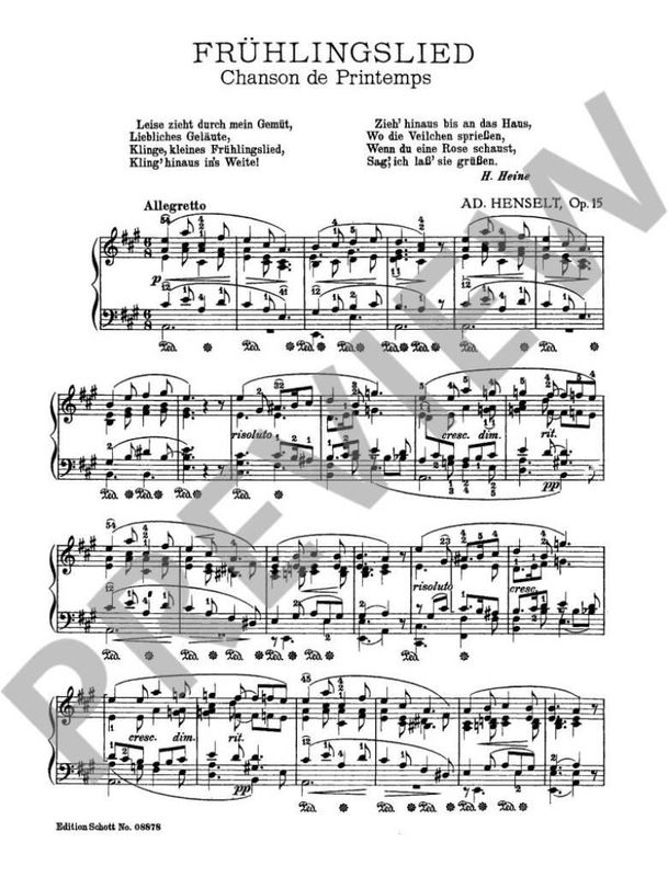 Frühlingslied op. 15