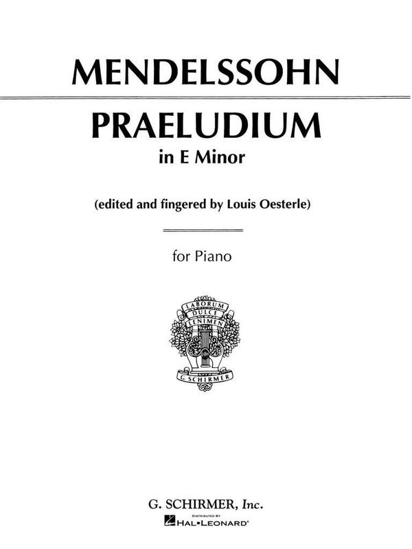Felix Mendelssohn Bartholdy - Praeludium in E Minor