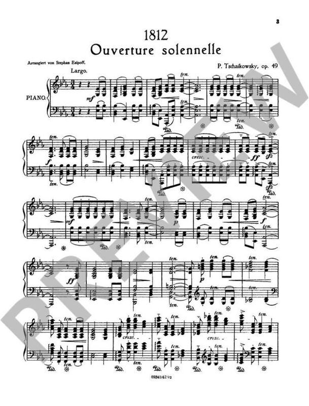 Pyotr Ilyich Tchaikovsky & Stépan Esipoff - 1812 op. 49