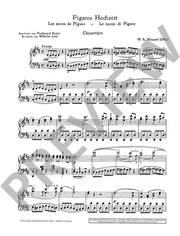 Wolfgang Amadeus Mozart - Figaros Hochzeit KV 492