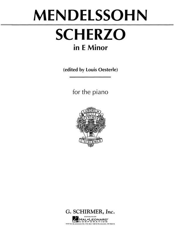 Felix Mendelssohn Bartholdy - Scherzo in E Minor, Op. 16, No. 2