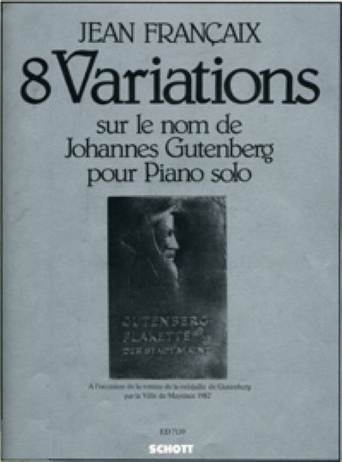 Hovedbilde Jean Françaix - Variations (8) Sur Le Nom De J. ...