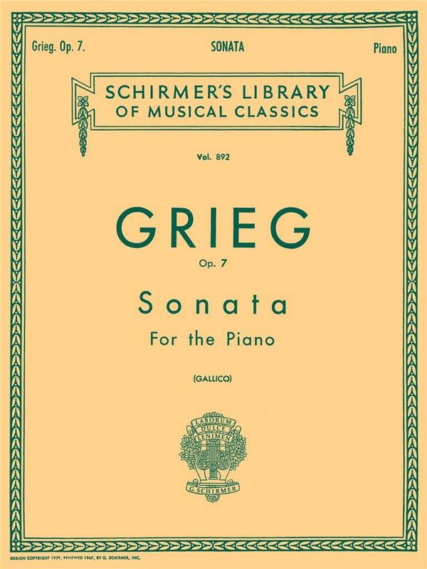Edvard Grieg - Sonata, Op. 7