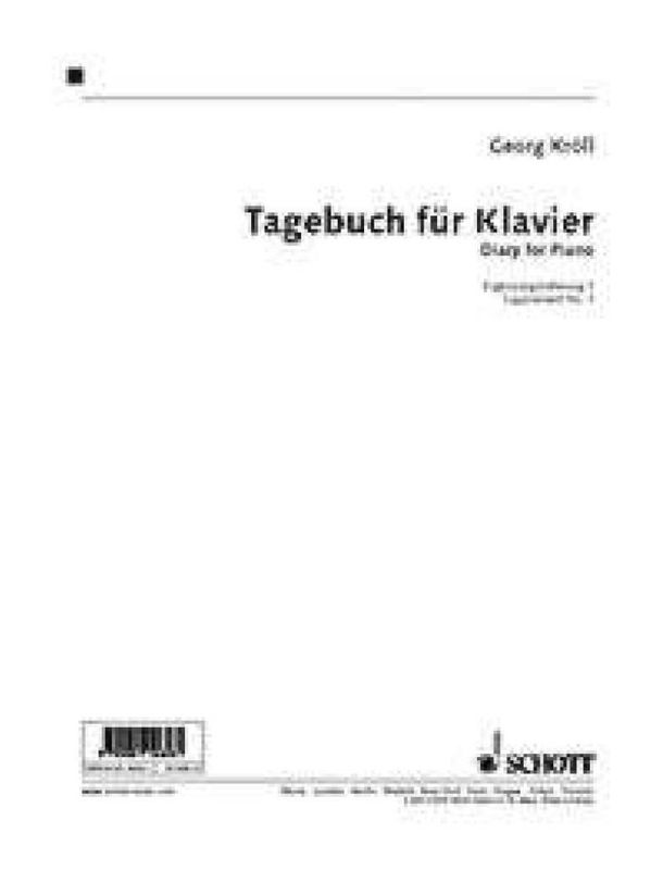 Georg Kroell - Diary for Piano