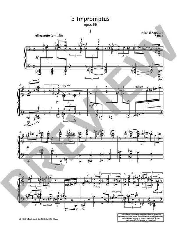 Nikolai Kapustin - 3 Impromptus Op. 66