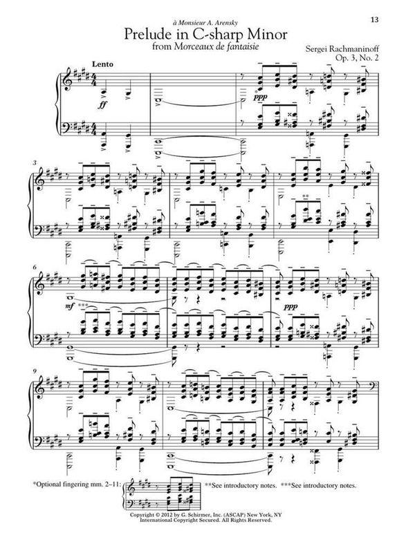 Sergei Rachmaninov - Serge Rachmaninoff - Preludes, Opus 3 and O