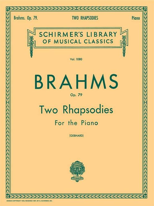 Hovedbilde Johannes Brahms - 2 Rhapsodies, Op. 79