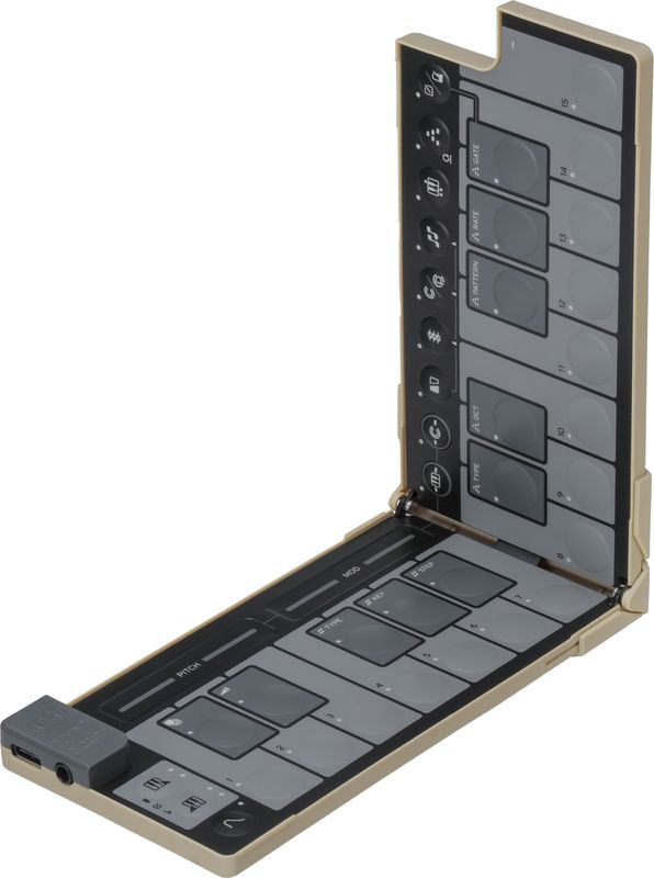 KORG nanoKEY Fold Foldable MIDI Keyboard - Sand Beige