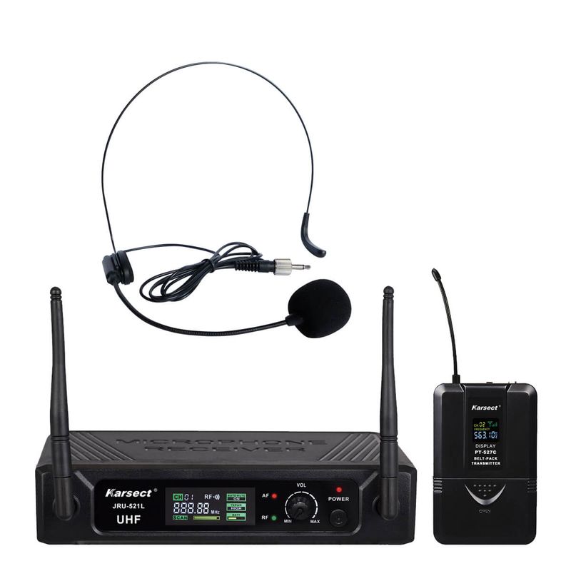 Karsect JRU-521L/PT-527C/HT-11A trådløst hodebøylemikrofonsett  