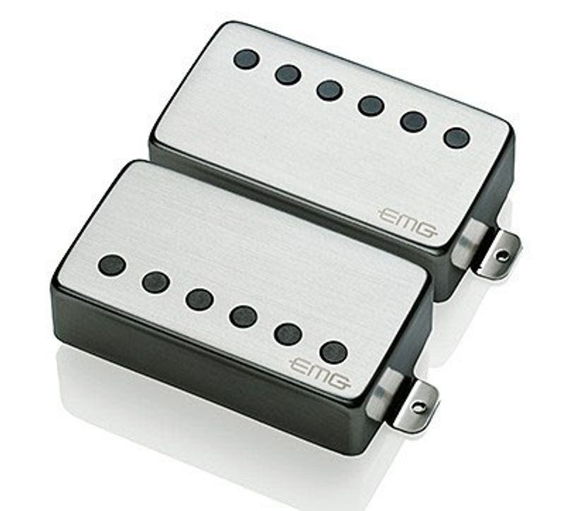 Emg 57/66-SET-BRC Pickup set Humbucker aktiv Brushed Chrome