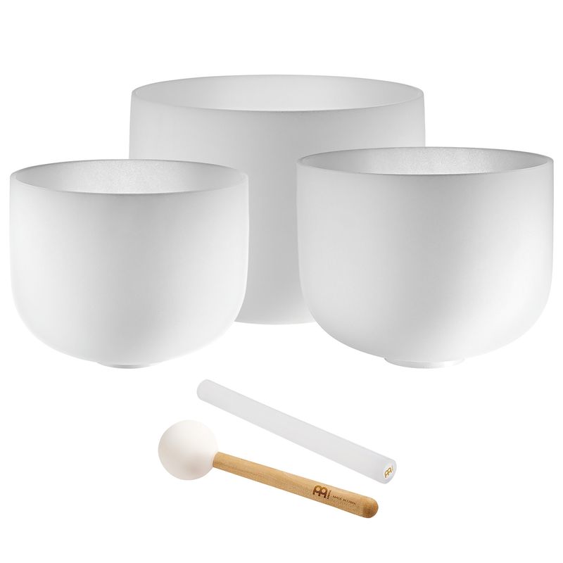 Meinl CSBSETAFC Crystal Singing Bowl Set, 9A/12F/14C