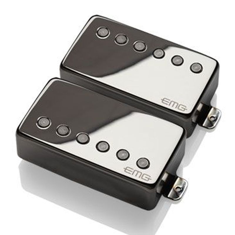Emg 57/66-SET-BKC Pickup set Humbucker aktiv Black Chrome