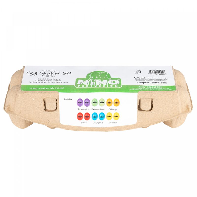 Nino NINOSET19 Egg Shaker Set Soft, 12 pcs