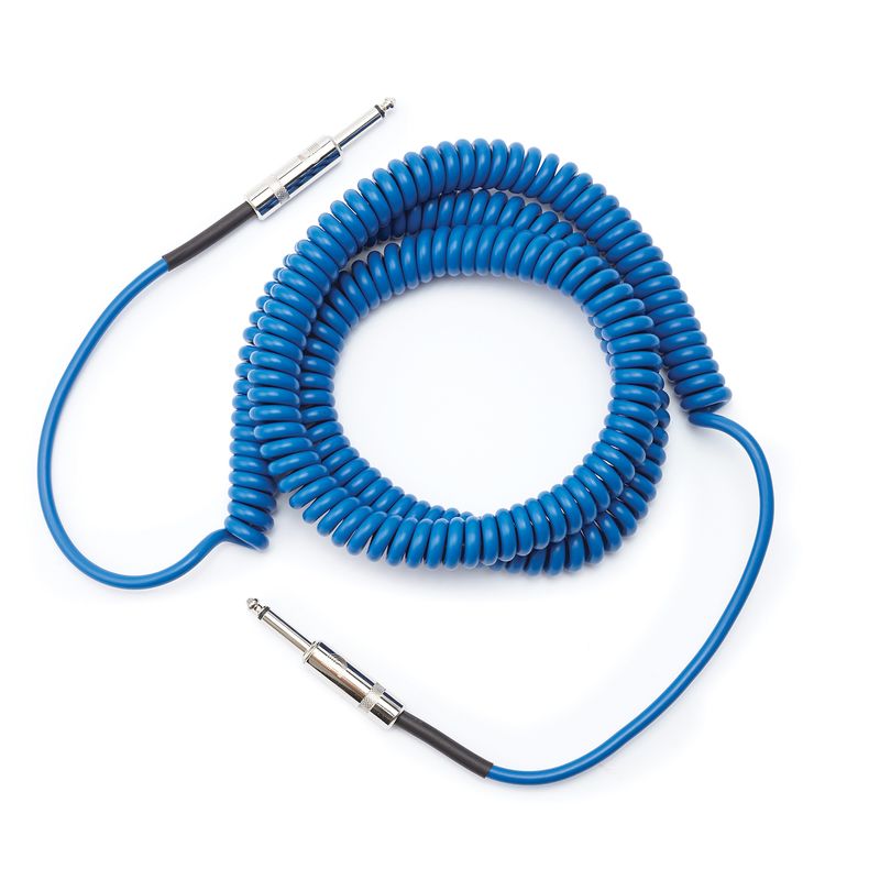 D'Addario PW-CDG-30BU Instrumentkabel Custom Coiled 9m Blue