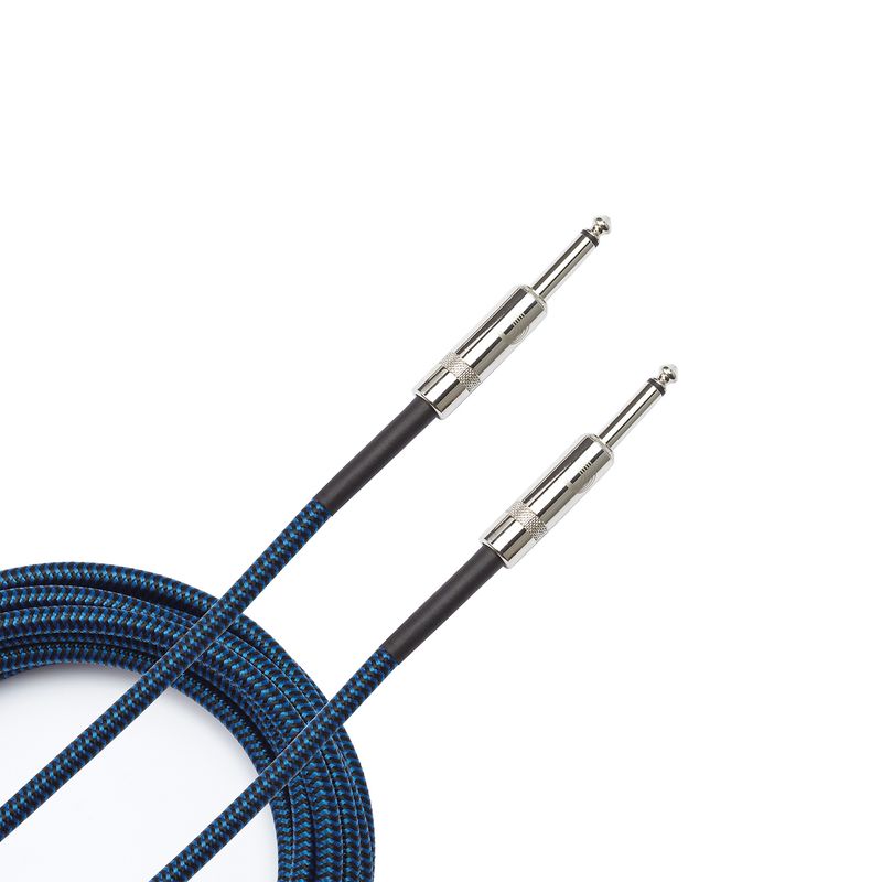 D'Addario PW-BG-20BU Instrumentkabel Custom Braided 6m Blue