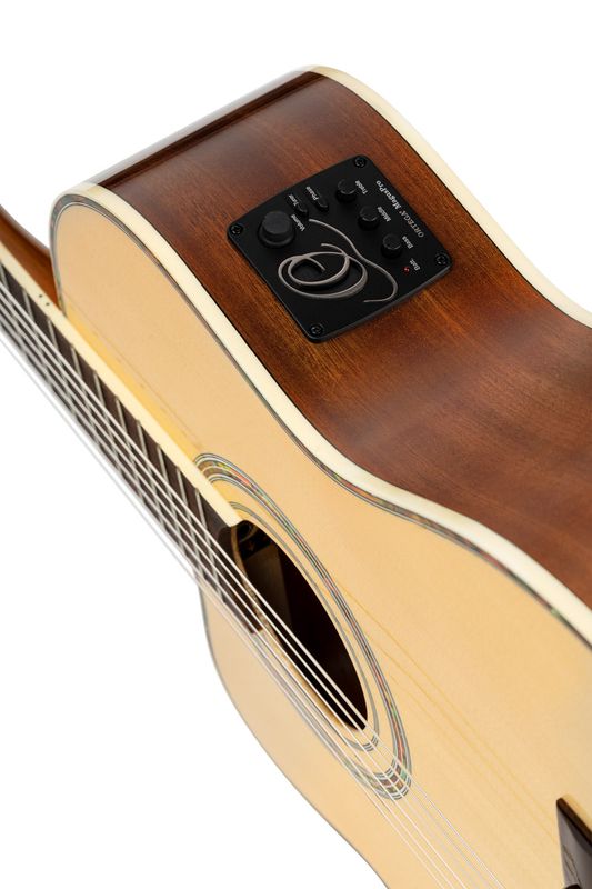 Ortega RCE141NT-L Klassisk gitar 4/4 Size, med mik, Gloss Natural, Left