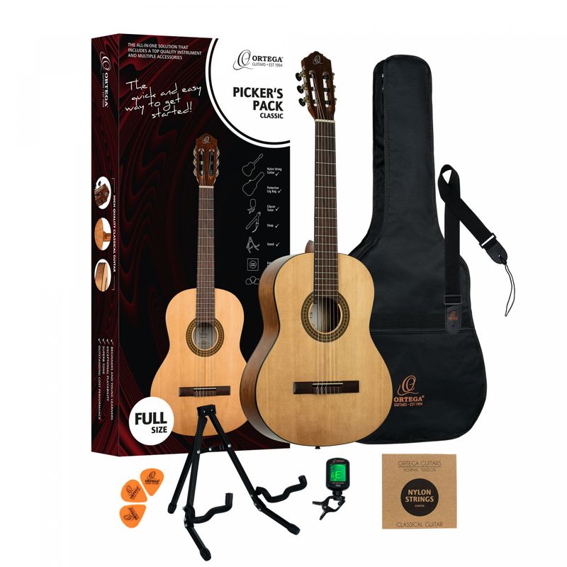 Ortega RPPC44 Klassisk gitar 4/4, Pickers Pack