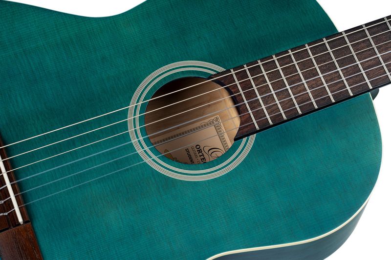 Ortega RST5MOC Klassisk gitar 4/4 Size, Satin Ocean Blue