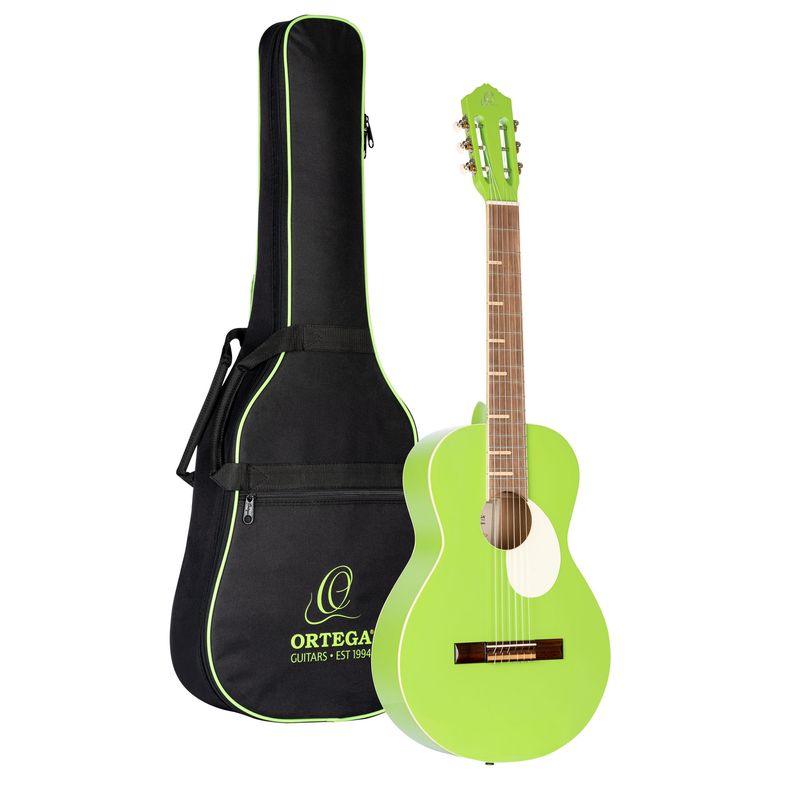 Ortega RGA-GAP Klassisk gitar Parlor body, Gaucho, Green Apple
