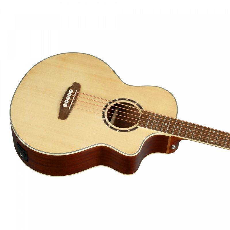 Ortega D7CE-5 5-strängad Akustisk bas med mik, Cutaway, Natural