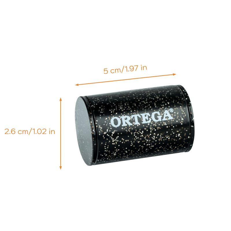 Ortega OFS-BKS Plastic Finger Shaker, Black Sparkle