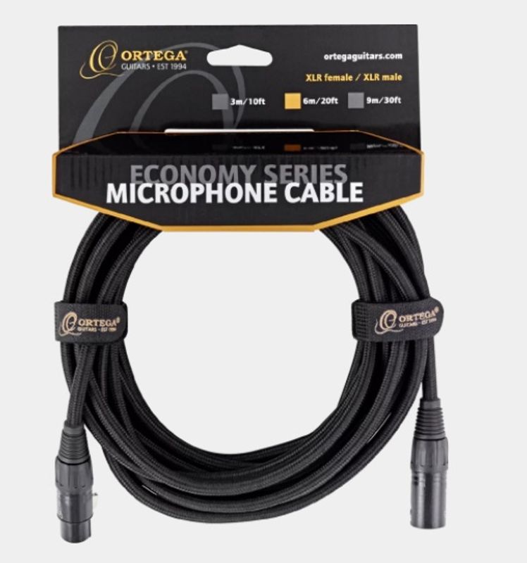 Ortega OECM-20XX Microphone cable 20 ft, XLR/XLR plugs