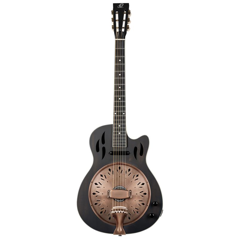 Ortega RRG40CE-DBK Resonator gitar, Americana Series, Cutaway, Satin Black